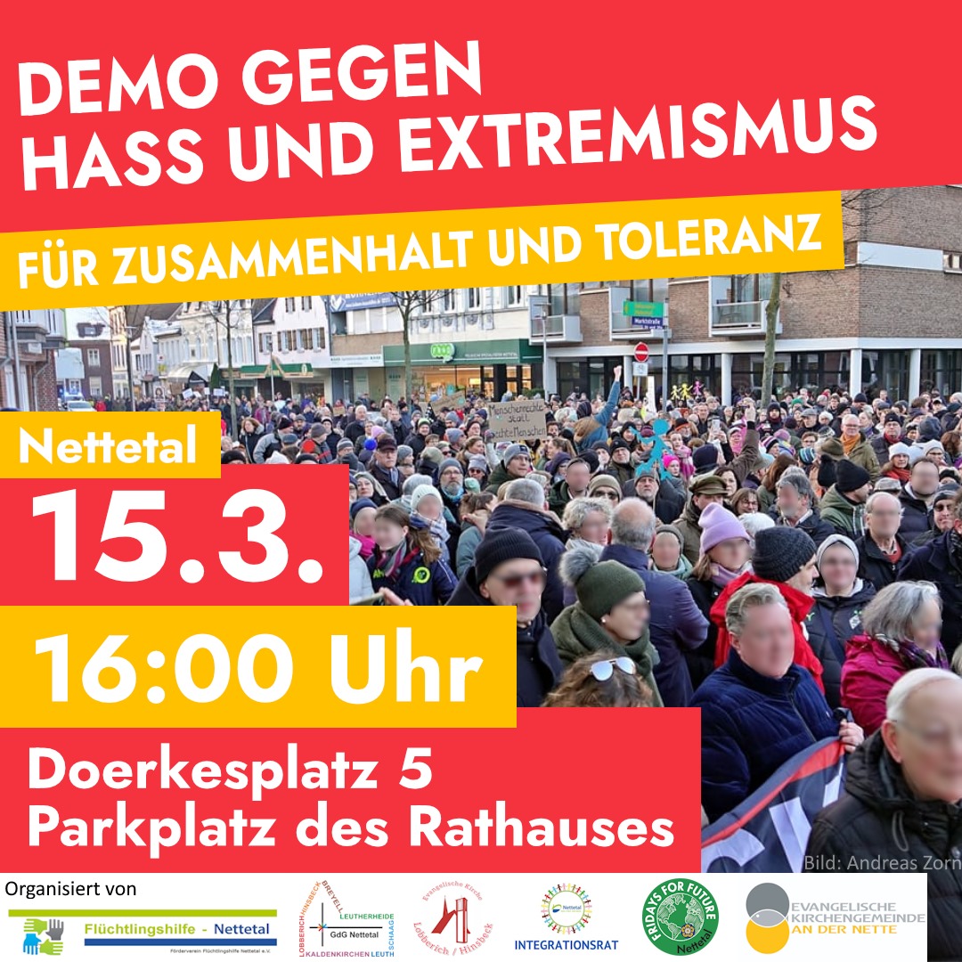 Demo Gegen Hass und Estremismus - Für Zusammenhalt und Toleranz