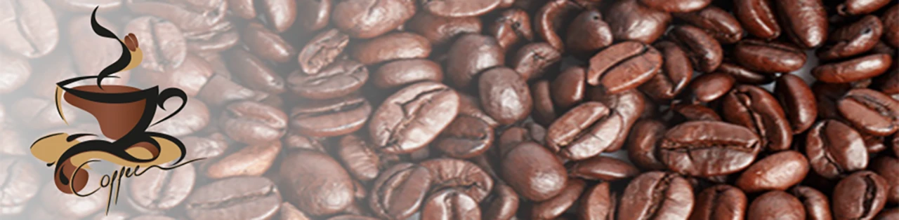 Kaffebohnen und das Wort Coffee