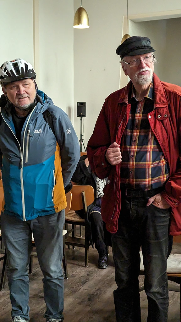 Pfarrer iR. Peter Huthmann und Christoph Roller