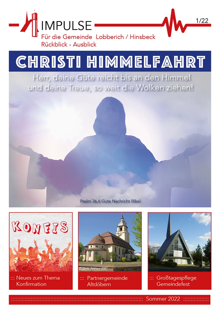 Symbolm für Christi Himmerlfart, Jugendliche mit erhobenen Händen und Text "Konfis", Kirche in Altdöbern, Kirche in Hinsbeck