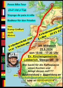 Reisebericht zur Peace Bike Tour @ Ev. Gemeindehaus Lobberich