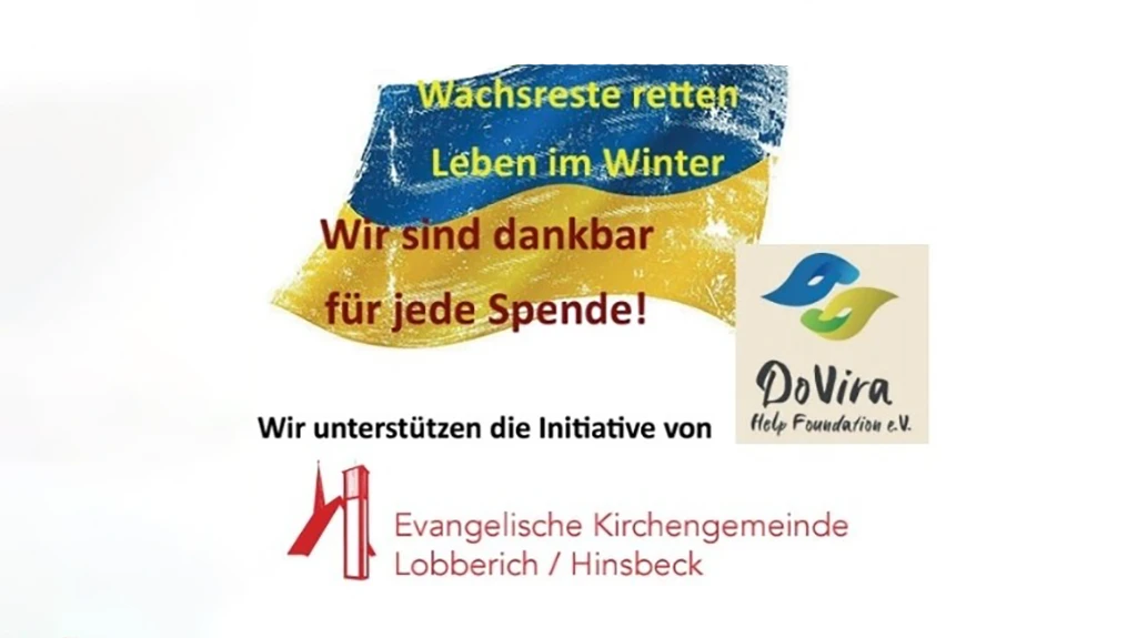 Kerzen und Wachsreste für die Ukraine