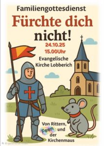 Plakat zum Familiengottesdienst "Fürchte Dich nicht"