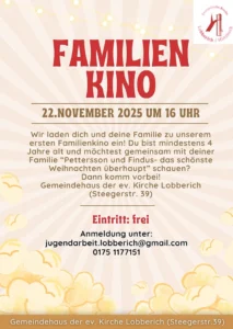 Einladung zum Familienkino für Kinder ab 4 Jahren und Familie