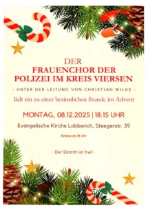 Plakat zum Konzert vom Frauenchor der Polizei im Kreis Viersen