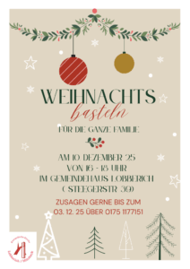 Flyer Weihnachtsbasteln für die ganze Familie