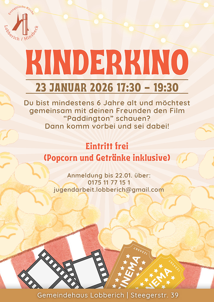 Filmstreifen und Kinokarten unds die Einladung