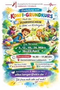 Einladung zum Konfi-Grundkurs (KI-generiert)